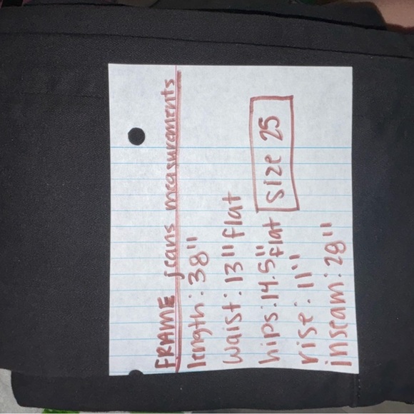 FRAME Ali High Rise Skinny Jeans Black Size 25 - Picture 13 of 13